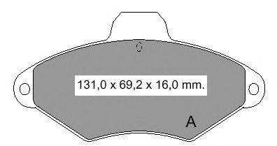 Комплект тормозных колодок, дисковый тормоз VEMA 834390