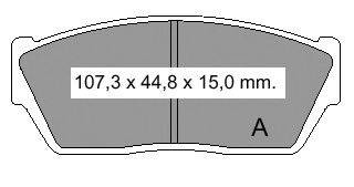 Комплект тормозных колодок, дисковый тормоз VEMA 834400