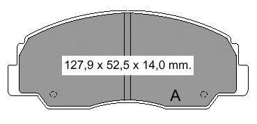 Комплект тормозных колодок, дисковый тормоз DAIHATSU 04491-60020