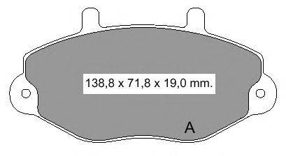 Комплект тормозных колодок, дисковый тормоз VEMA 834621