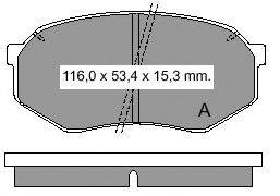 Комплект тормозных колодок, дисковый тормоз VEMA 21537