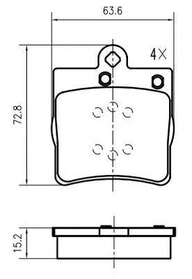 Комплект тормозных колодок, дисковый тормоз VEMA K620900