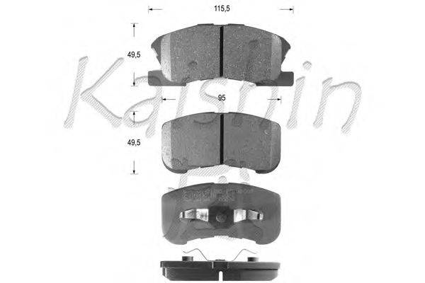 Комплект тормозных колодок, дисковый тормоз KAISHIN D0034