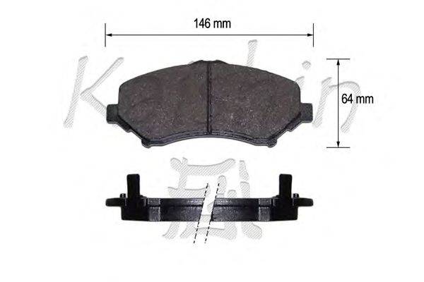 Комплект тормозных колодок, дисковый тормоз KAISHIN D10173