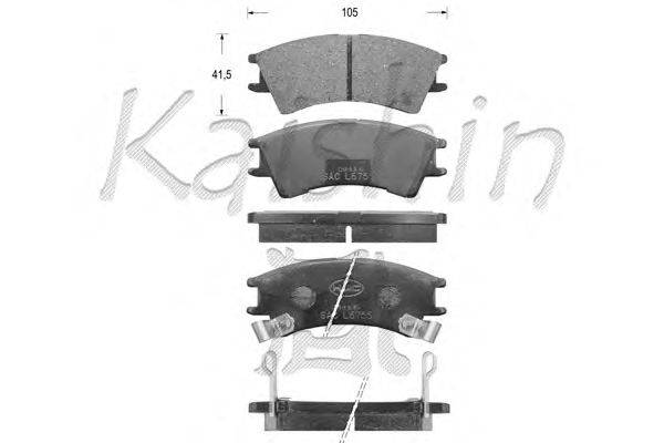 Комплект тормозных колодок, дисковый тормоз KAISHIN D11109