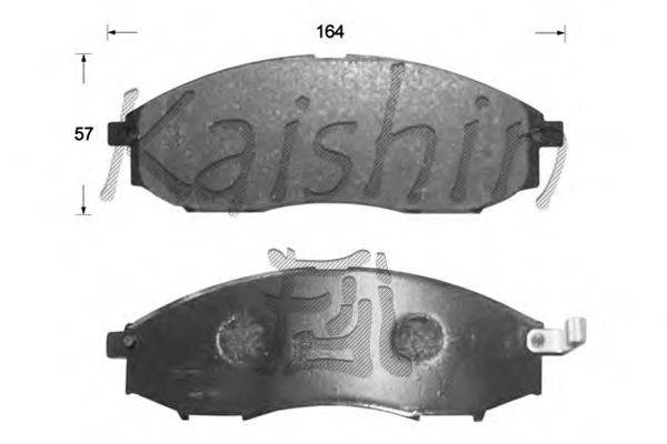 Комплект тормозных колодок, дисковый тормоз KAISHIN D1272