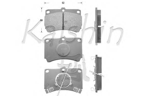 Комплект тормозных колодок, дисковый тормоз KAISHIN D3028