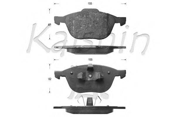 Комплект тормозных колодок, дисковый тормоз KAISHIN D3128