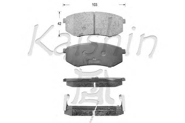 Комплект тормозных колодок, дисковый тормоз KAISHIN D7071