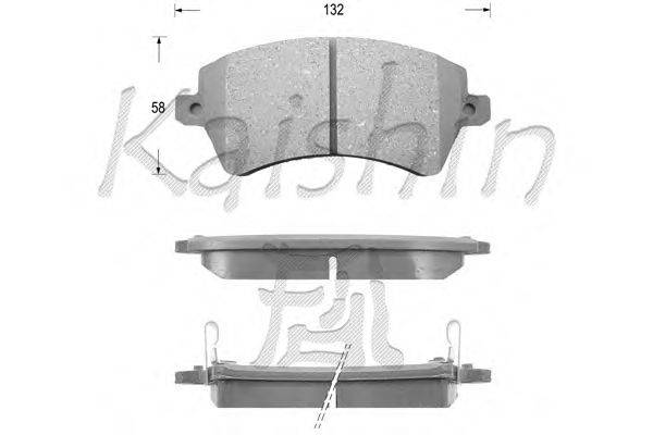 Комплект тормозных колодок, дисковый тормоз KAISHIN FK2224