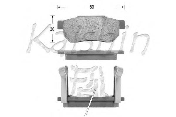Комплект тормозных колодок, дисковый тормоз KAISHIN FK5042