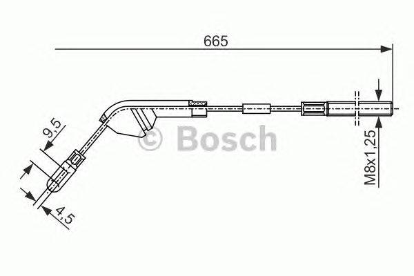 Трос, стояночная тормозная система BOSCH 1 987 477 142