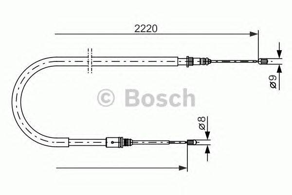 Трос, стояночная тормозная система BOSCH BC514
