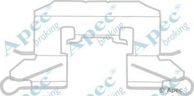 Комплектующие, тормозные колодки APEC braking KIT1158