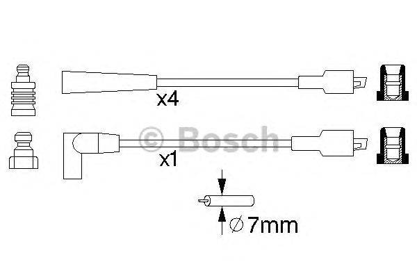 Комплект проводов зажигания BOSCH 0 986 356 749