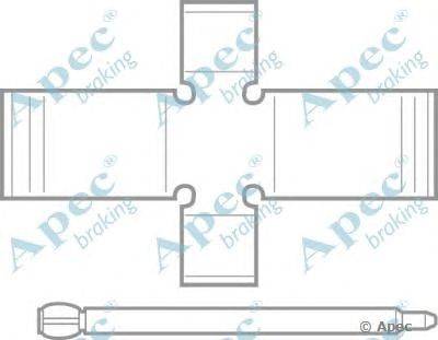Комплектующие, тормозные колодки APEC braking KIT232