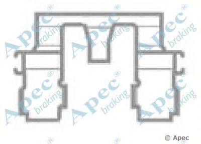 Комплектующие, тормозные колодки APEC braking KIT413