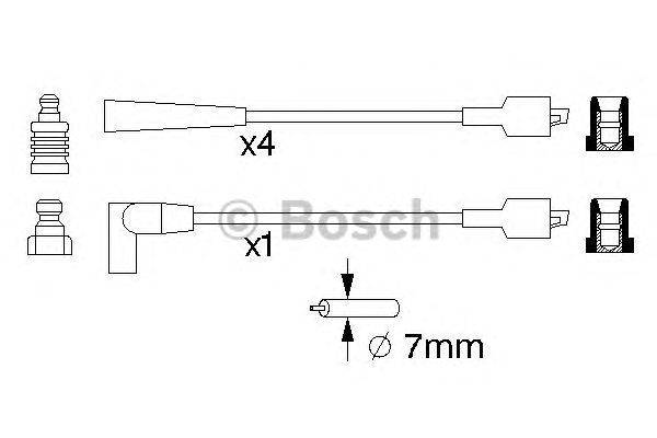 Комплект проводов зажигания BOSCH 0 986 357 101