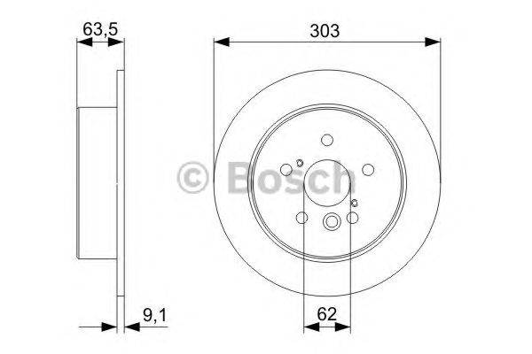 Тормозной диск BOSCH 0986479338