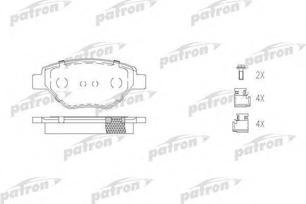 Комплект тормозных колодок, дисковый тормоз PATRON PBP1409
