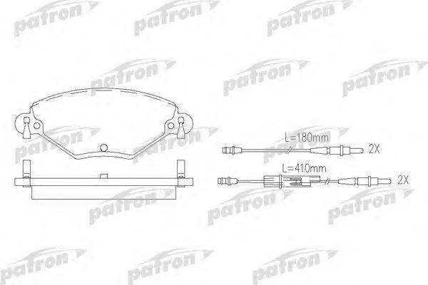 Комплект тормозных колодок, дисковый тормоз PATRON PBP1411