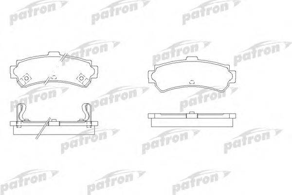 Комплект тормозных колодок, дисковый тормоз PATRON PBP1454