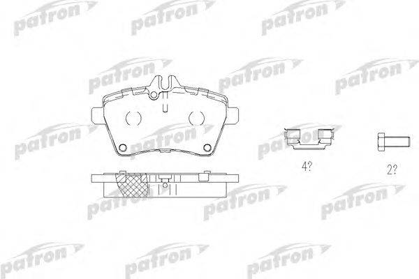 Комплект тормозных колодок, дисковый тормоз PATRON PBP1593
