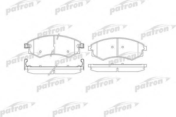 Комплект тормозных колодок, дисковый тормоз PATRON PBP1737