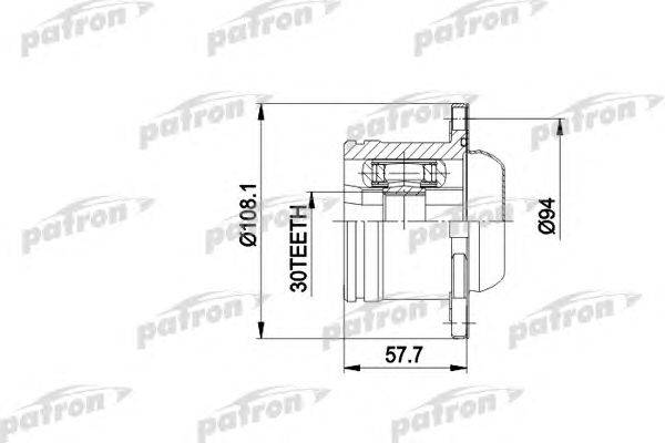 Шарнирный комплект, приводной вал PATRON PCV5010