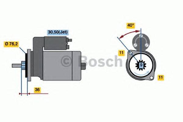 Стартер BOSCH 0 986 015 970