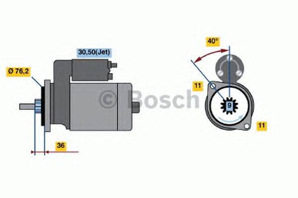 Стартер BOSCH 0986016290