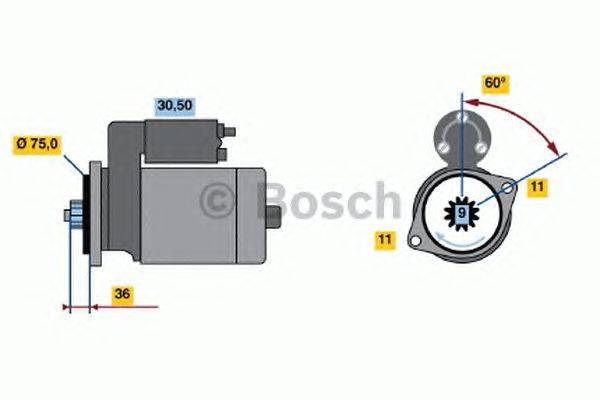 Стартер BOSCH 0986020431