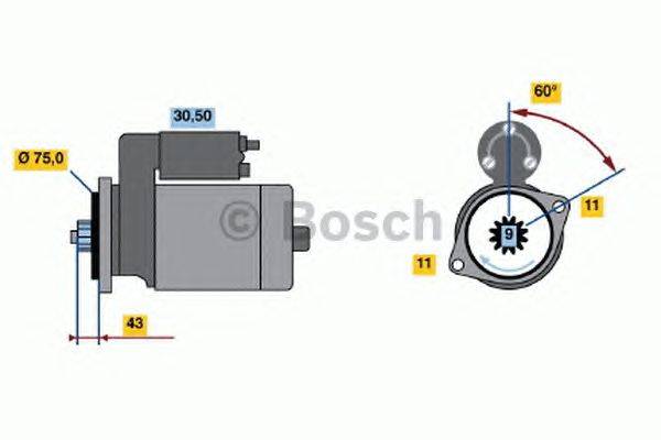 Стартер BOSCH 2049