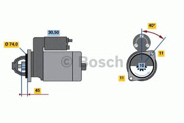 Стартер BOSCH 0 986 020 671