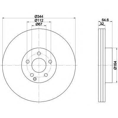 Тормозной диск HELLA PAGID 8DD 355 116-951