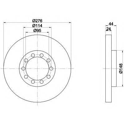 Тормозной диск HELLA PAGID 8DD 355 117-571