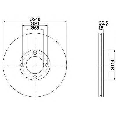 Тормозной диск HELLA PAGID 8DD 355 106-121