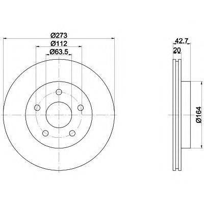 Тормозной диск HELLA PAGID 8DD355106151