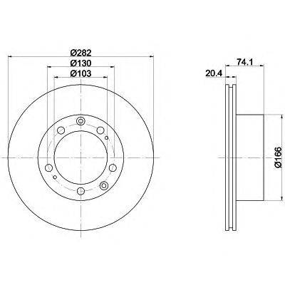 Тормозной диск HELLA PAGID 8DD355101561