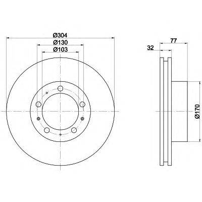 Тормозной диск HELLA PAGID 8DD 355 101-541