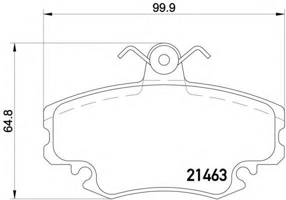 Комплект тормозных колодок, дисковый тормоз HELLA PAGID 21463