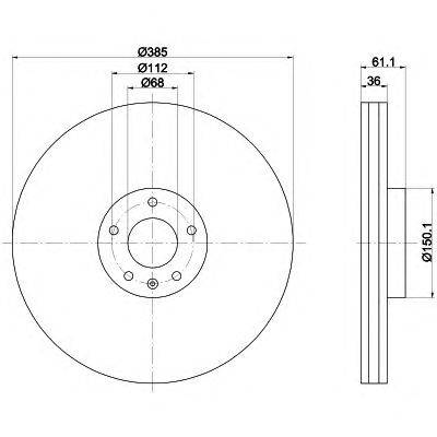 Тормозной диск HELLA PAGID 8DD 355 119-321