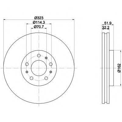 Тормозной диск HELLA PAGID 8DD 355 120-251