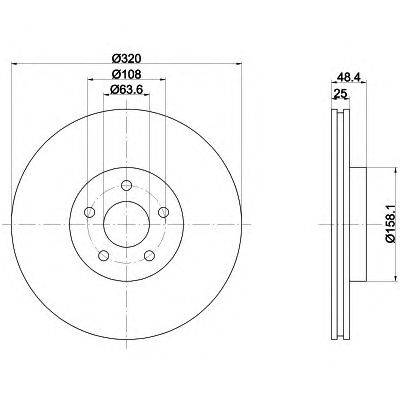 Тормозной диск HELLA PAGID 8DD355120361