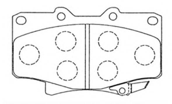 Комплект тормозных колодок, дисковый тормоз ASVA AKD-1142
