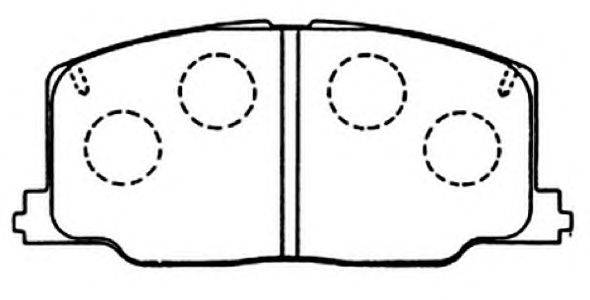 Комплект тормозных колодок, дисковый тормоз ASVA AKD-1281