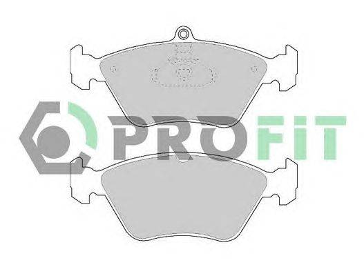 Комплект тормозных колодок, дисковый тормоз PROFIT 50000901