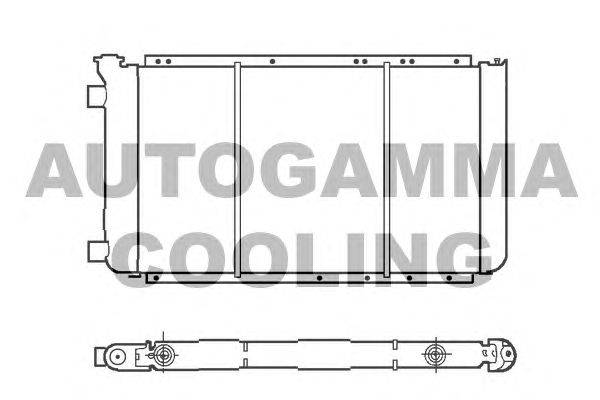 Радиатор, охлаждение двигателя AUTOGAMMA 100033