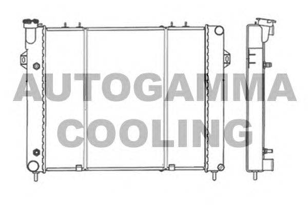 Радиатор, охлаждение двигателя AUTOGAMMA 103808
