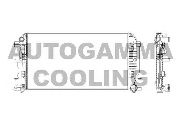 Радиатор, охлаждение двигателя AUTOGAMMA 104534